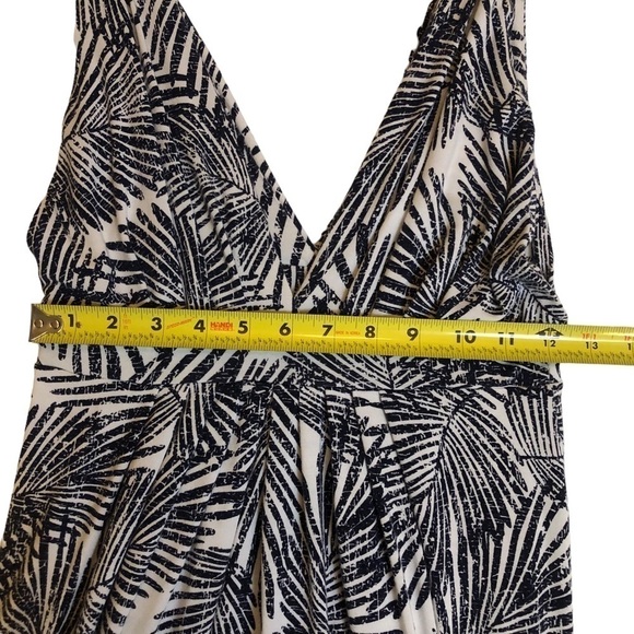 Tart Women’s Navy & White Palm Print Modal Dress Beachy Tropical Soft Size Small - Picture 8 of 9